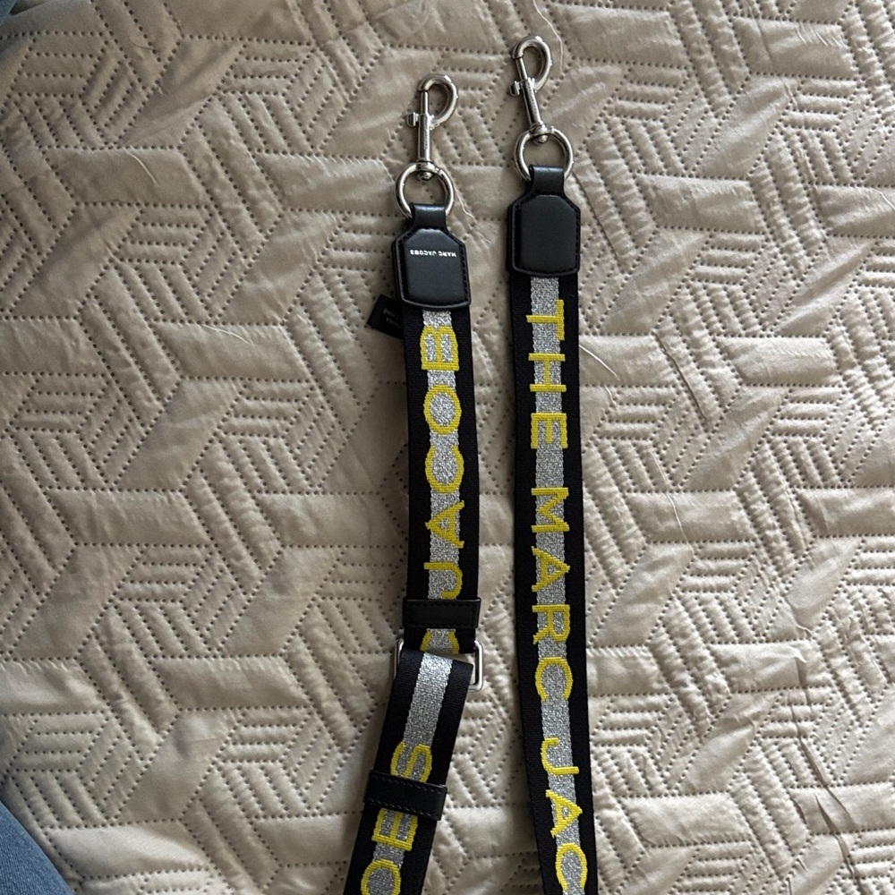 Marc Jacobs Black Strap with Yellow and Silver Accents